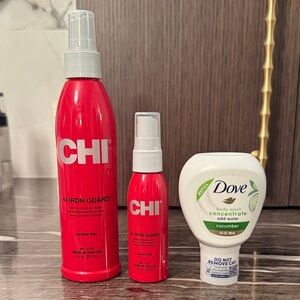 CHI 44 Iron Guard Red Hair Heat Protectant x 2 & Dove Body wash